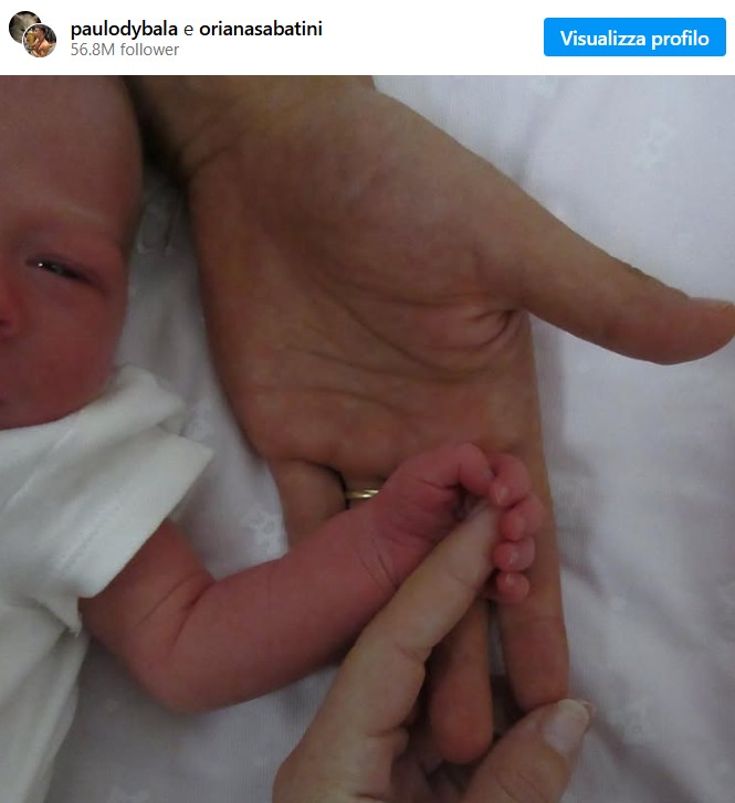 paulo dybala e oriana sabatini figlia