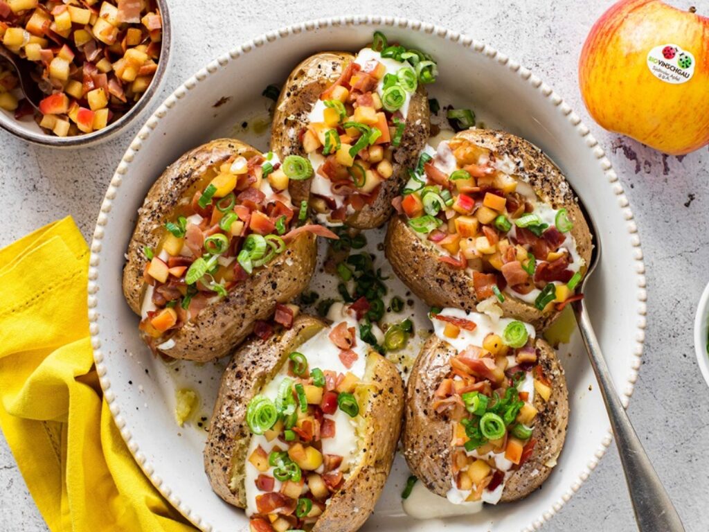 Baked potatoes con mele Topaz Bio Val Venosta