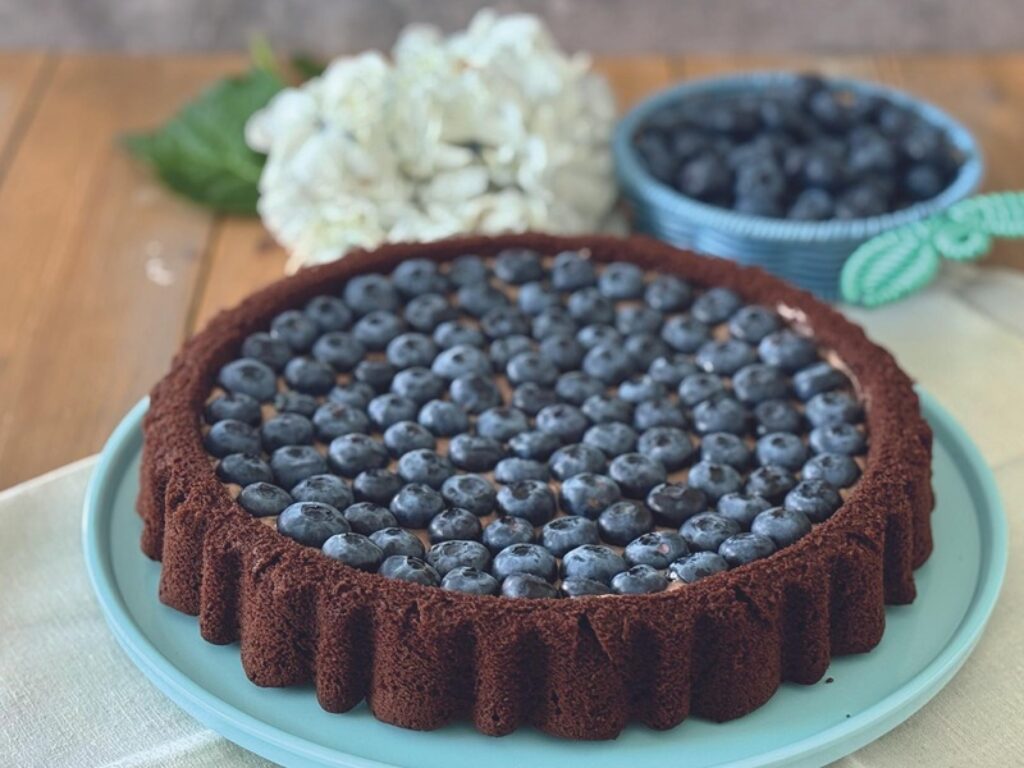 farmo crostata morbida cioccolato e mirtilli